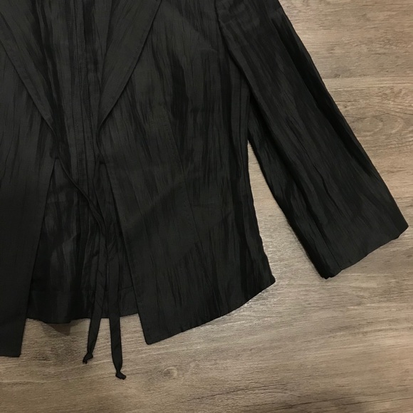 Max Mara Black Textured Linen Jacket US 4 - Picture 2 of 5